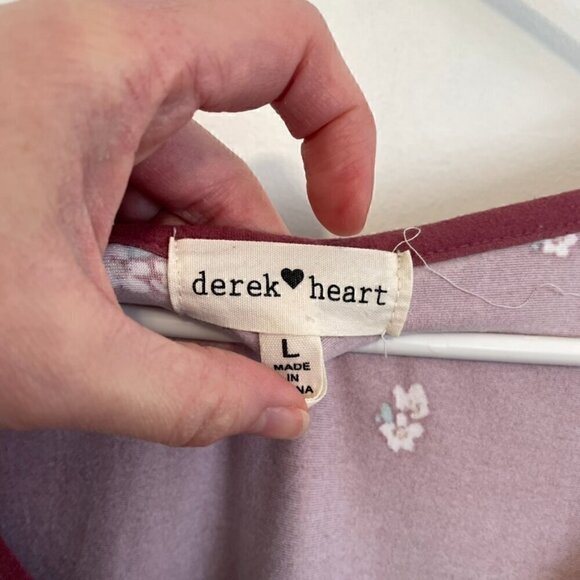 DEREK HEART Mauve Pink Floral Border Print Cold Shoulder Long Sleeve Shift Dress - Picture 6 of 15